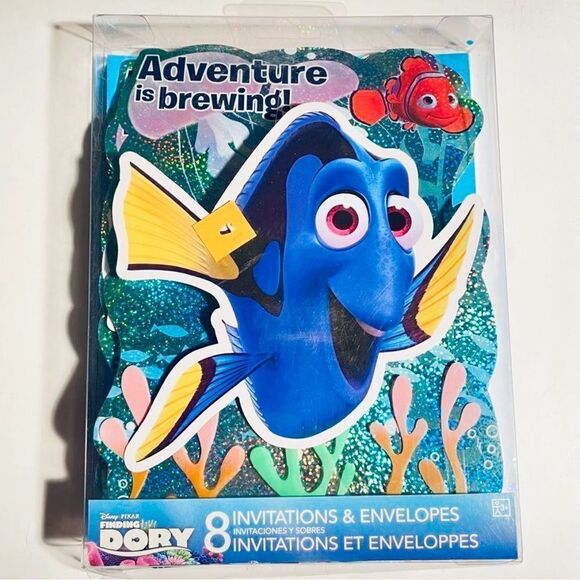 24 Finding Dory Invitations & envelopes 3 packs 8 - Picture 1 of 6